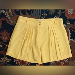 Yellow Pleated Skirt
